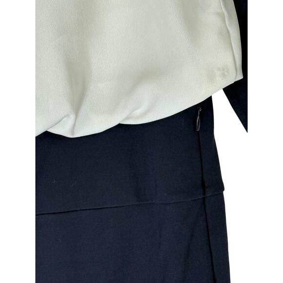 Loft Black & White Color Block Dolman Sleeves Blouson Mini Dress Career Size 4P - Picture 4 of 10